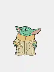 Бежевый металлический значок - брошь Yoda Star Wars
