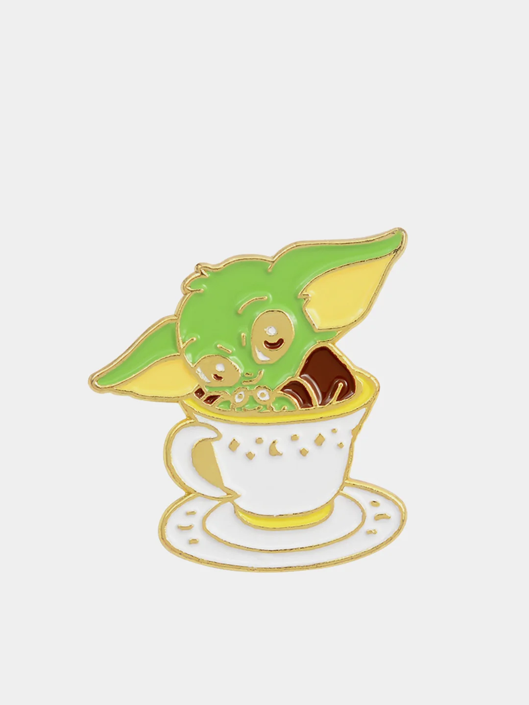 Лайм металлический значок - брошь Yoda Star Wars