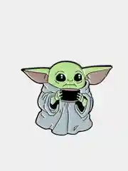 Серый металлический значок - брошь Yoda Star Wars