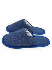 Тапочки домашние ЖМ/треугольники/синие
