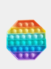 Настольная антистресс игрушка Pop it или вечная пупырка радужная разные формы поп ит