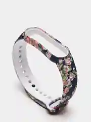 Фиолетовый силиконовый ремешок для Xiaomi mi band 5 и 6 фитнес браслет с принтом