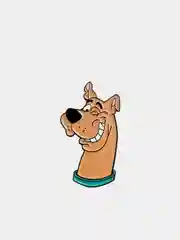 Оранжевый металлический значок-брошь Scooby Doo (Скуби Ду)