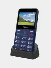 Синий мобильный телефон Philips Xenium E207, для пожилых