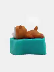 Мятный молд силиконовый 3D "Спящий олененок" олень, оленята