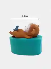 Прозрачный молд силиконовый 3D "Спящий олененок" олень, оленята