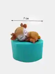 Прозрачный молд силиконовый 3D "Спящий олененок" олень, оленята