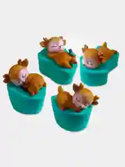 Молд силиконовый 3D "Спящий олененок" олень, оленята