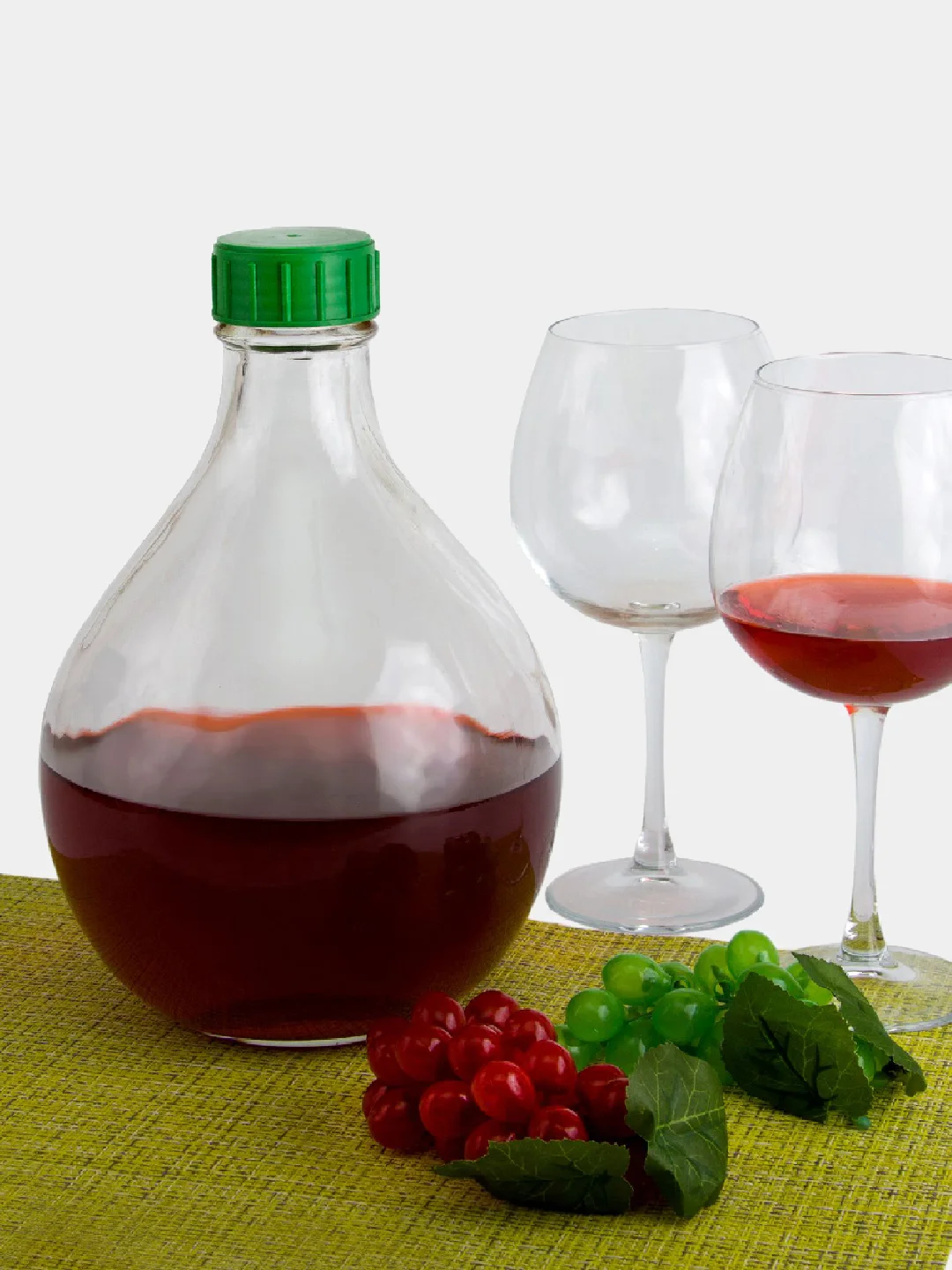Бутыль стеклянная NiNaGlass "Дамижана" 5 л. с крышкой