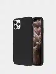 Силиконовый чёрный матовый чехол для iPhone 11 Pro Max, 12 Pro Max, 13 Pro Max, 14 Plus