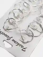 Серебряный серьги-кольца "Конго", 12 диаметров