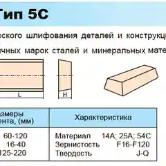 Сегмент шлифовальный 100х40х150 тип 5С 14А 90 L (8шт) (ЛУГА)