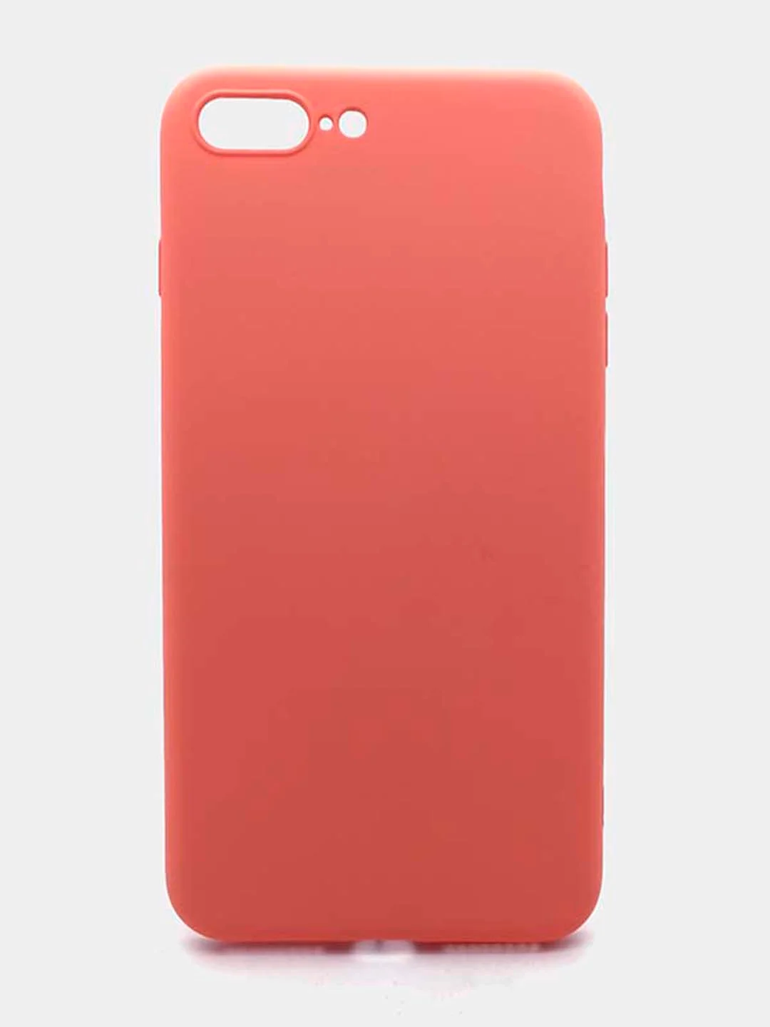 Оранжевый чехол силиконовый для iPhone (Айфон) 8 Plus, 7 Plus, с микрофиброй и защитой камеры