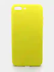 Желтый чехол силиконовый для iPhone (Айфон) 8 Plus, 7 Plus, с микрофиброй и защитой камеры