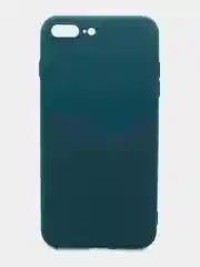 Зеленый чехол силиконовый для iPhone (Айфон) 8 Plus, 7 Plus, с микрофиброй и защитой камеры