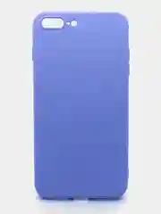 Голубой чехол силиконовый для iPhone (Айфон) 8 Plus, 7 Plus, с микрофиброй и защитой камеры