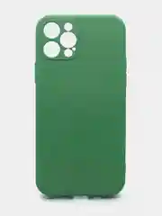 Лесной зеленый чехол силиконовый с микрофиброй и защитой камеры для Apple Iphone 12 Pro (айфон)