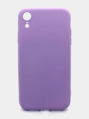 Чехол силиконовый для iPhone XR (Айфон), с микрофиброй и защитой камеры