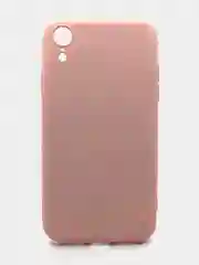Бежевый чехол силиконовый для iPhone XR (Айфон), с микрофиброй и защитой камеры