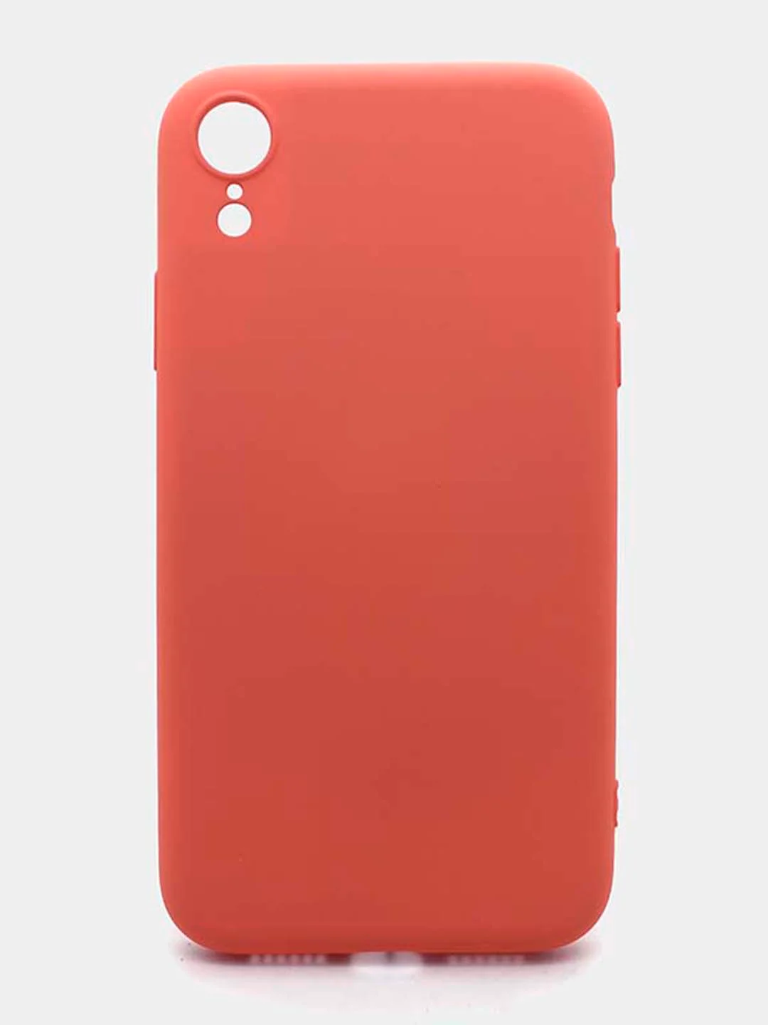 Оранжевый чехол силиконовый для iPhone XR (Айфон), с микрофиброй и защитой камеры