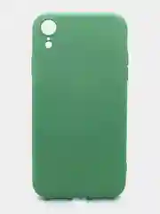 Лесной зеленый чехол силиконовый для iPhone XR (Айфон), с микрофиброй и защитой камеры