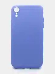 Голубой чехол силиконовый для iPhone XR (Айфон), с микрофиброй и защитой камеры
