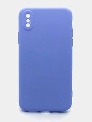 Чехол силиконовый с микрофиброй и защитой камеры для Apple Iphone X, Iphone XS (айфон)
