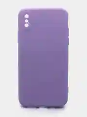 Фуксия чехол силиконовый с микрофиброй и защитой камеры для Apple Iphone X, Iphone XS (айфон)