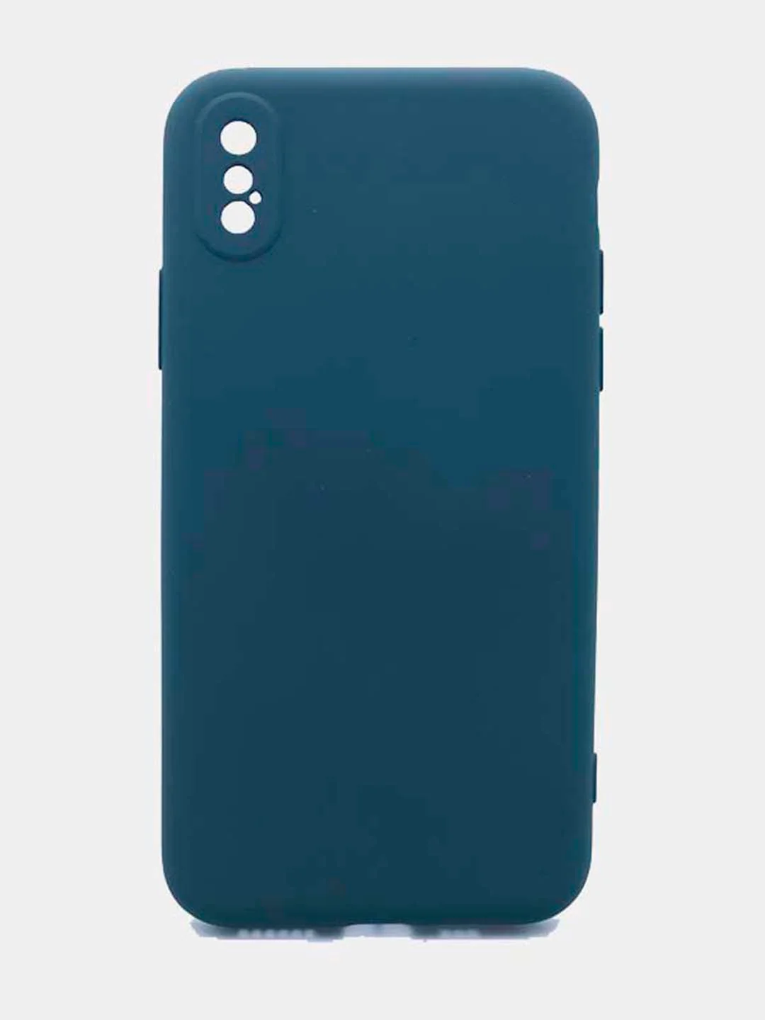 Зеленый чехол силиконовый с микрофиброй и защитой камеры для Apple Iphone X, Iphone XS (айфон)