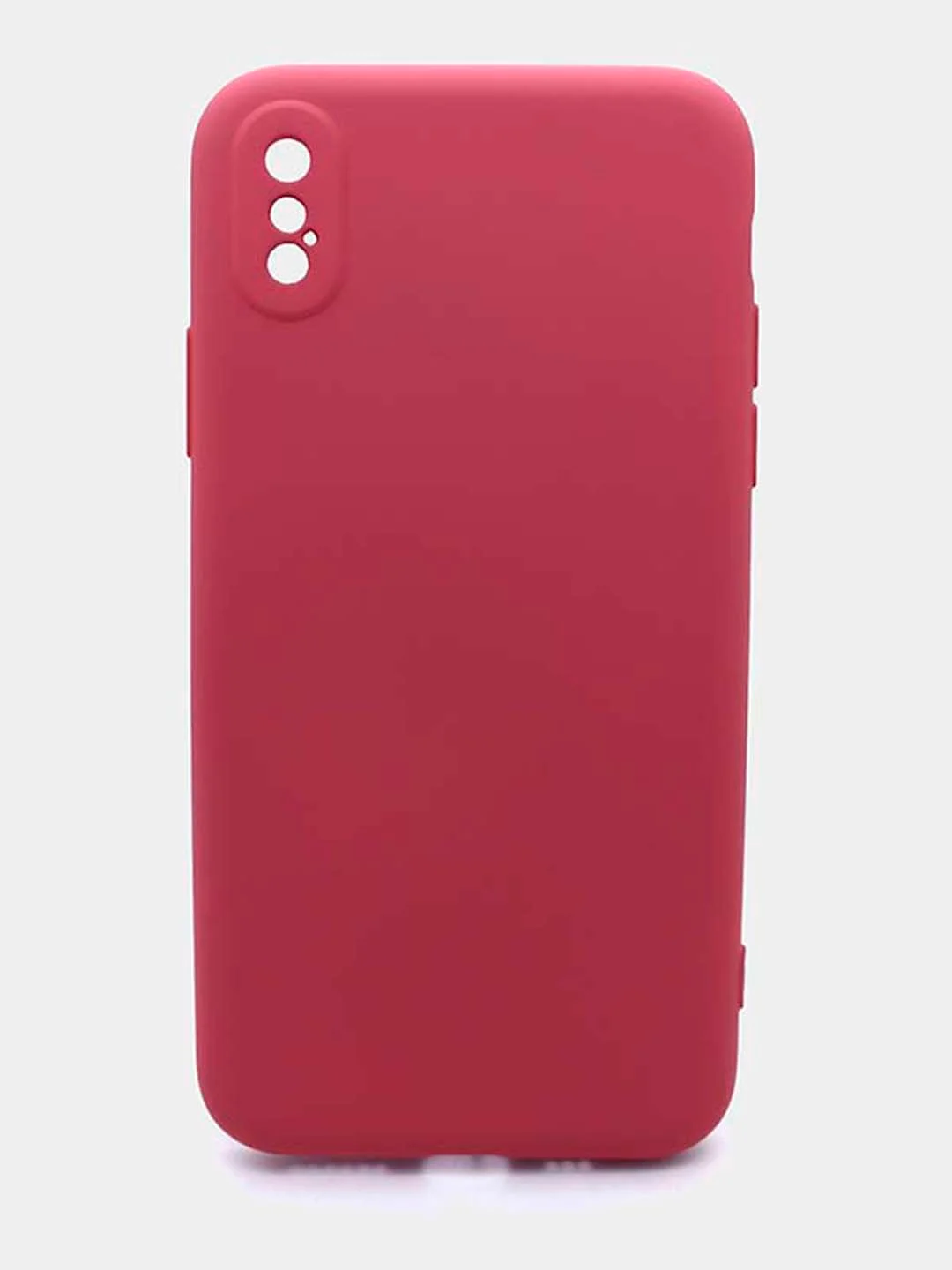 Коралловый чехол силиконовый с микрофиброй и защитой камеры для Apple Iphone X, Iphone XS (айфон)