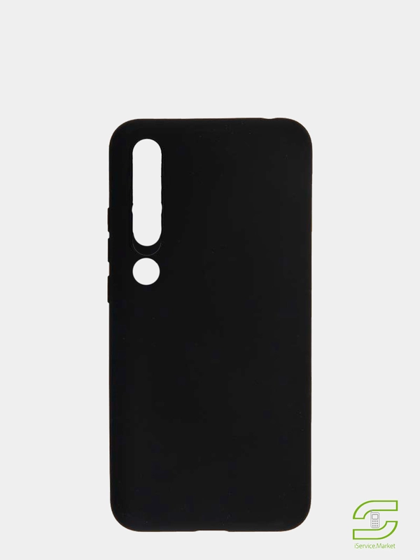 Накладка силиконовая матовая для Xiaomi Mi 10 (цвет=черный)