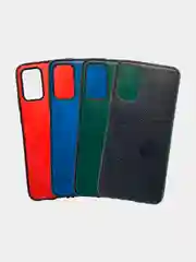 Красный силиконовый чехол накладка для Huawei P Smart 2021 с текстурой кожи (под кожу)
