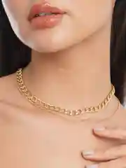 Золотой цепочка двойная женская на шею