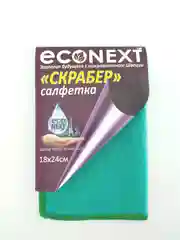 Cалфетка, тряпка для уборки Скрабер Econext для дома, кухни, посуды, ванной, 18 х 24 см, Швеция