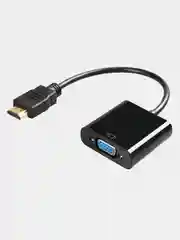 Черный переходник HDMI to VGA Adapter