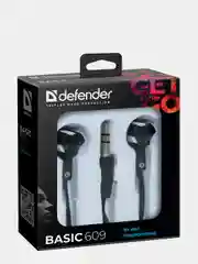 Наушники вставки Defender Basic 609 черный + белый