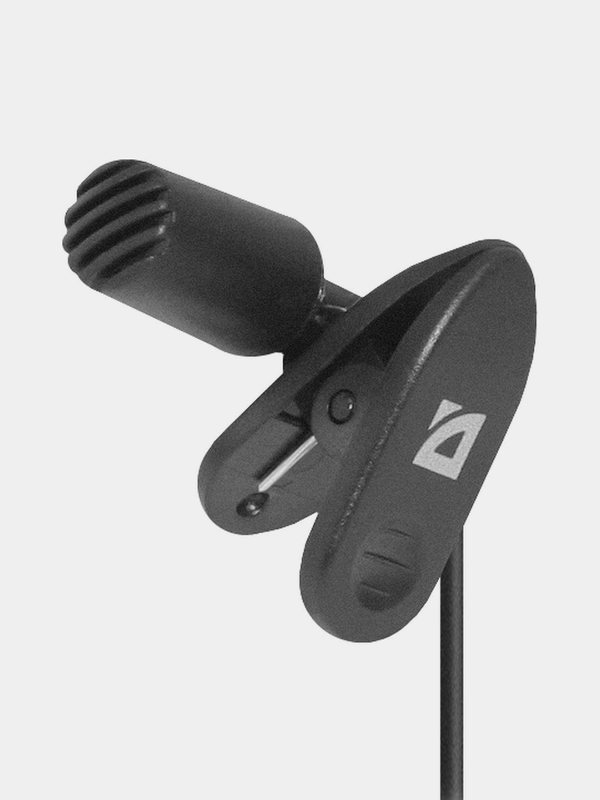 Микрофон Defender MIC-109 черный, на прищепке, 1,8 м, 64109