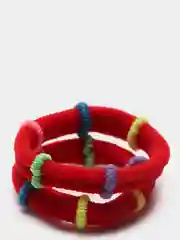 Красный мини резинки для волос, 2 штуки