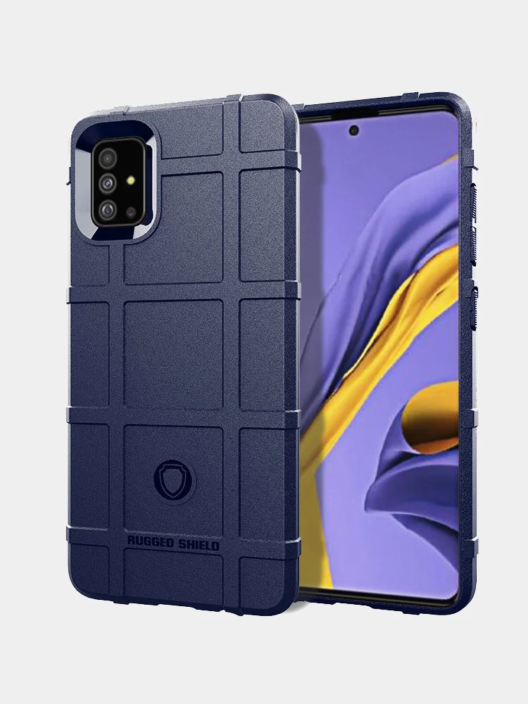 Темно-синий суперпрочный чехол Samsung A51