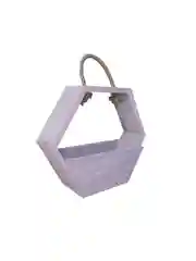 Фиолетовый ящик шестигранник Соты большой, подарочный из дерева