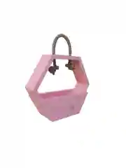 Розовый ящик шестигранник Соты большой, подарочный из дерева