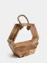 Хаки ящик шестигранник Соты большой, подарочный из дерева