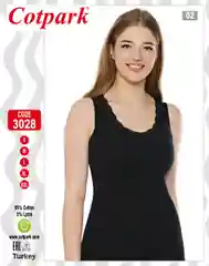 Черный майка женская Cotpark 3028