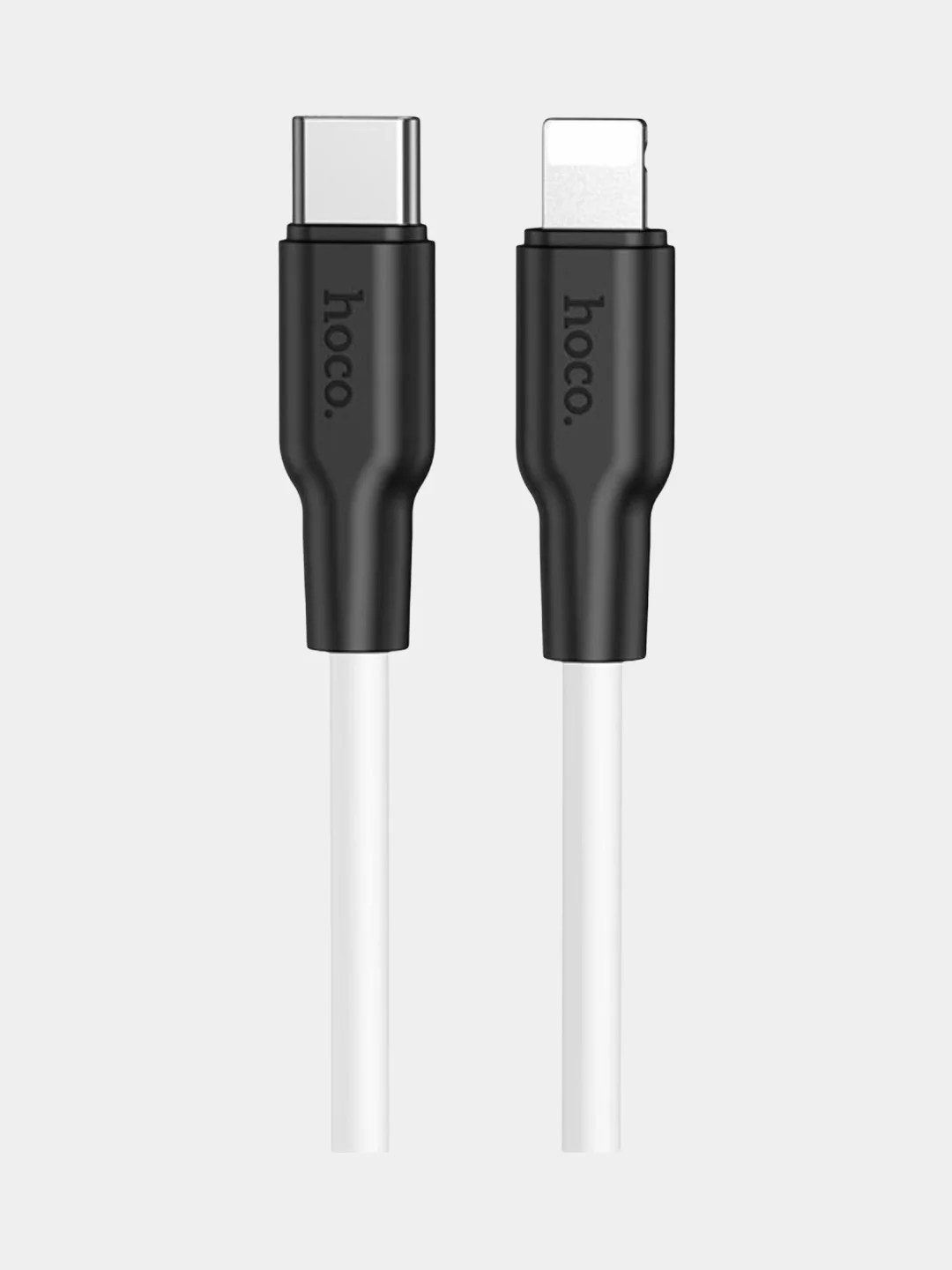 Белый кабель силиконовый Type-C - Lightning Hoco X21 Plus (PD) Для iPhone, iPad, iPod, AirPods