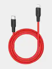 Красный кабель силиконовый Type-C - Lightning Hoco X21 Plus (PD) Для iPhone, iPad, iPod, AirPods