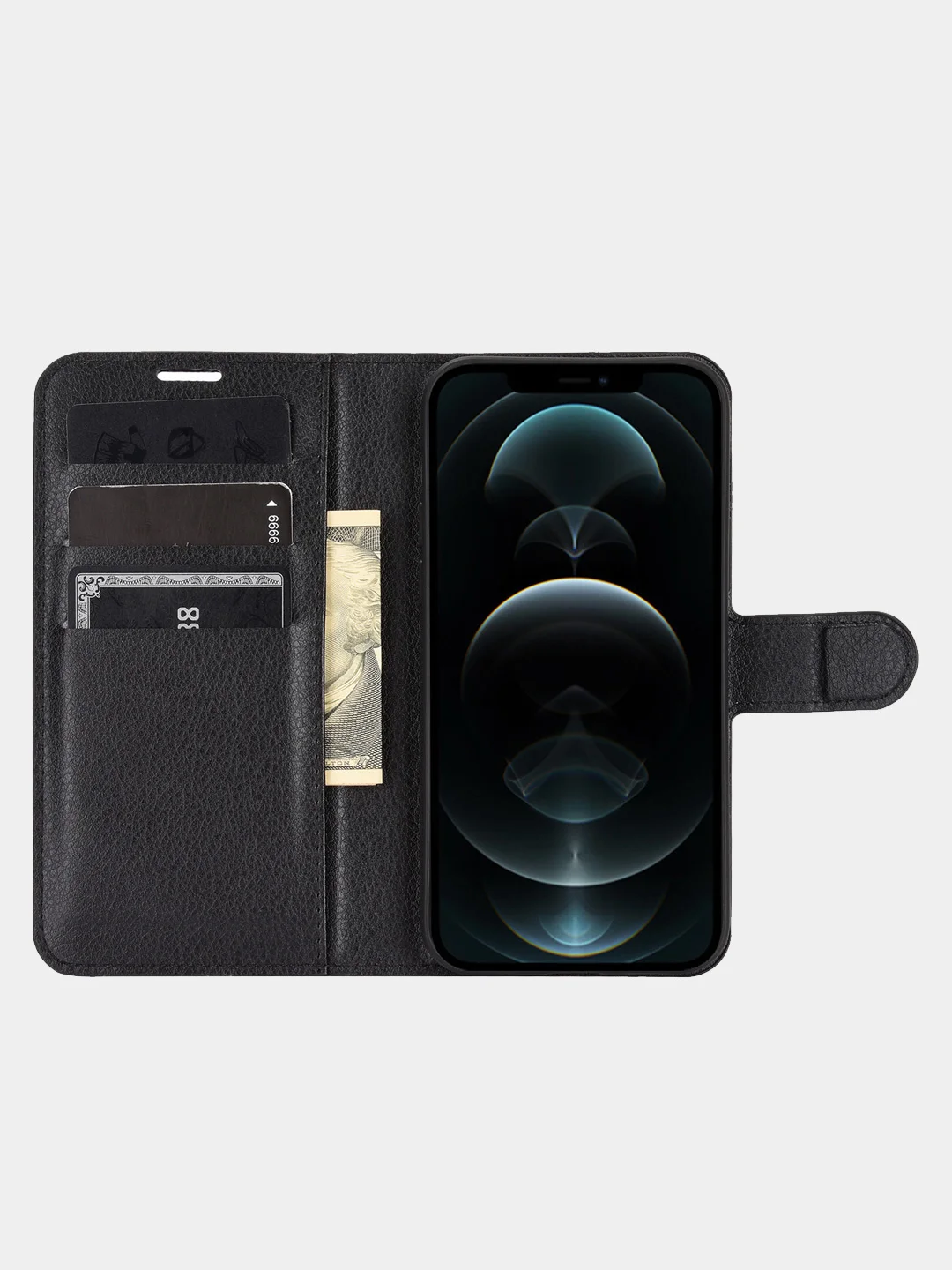 Белый чехол-книжка iPhone 12 / 12 Pro, 12 Pro Max, 12 mini с магнитной застежкой