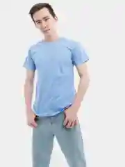 Голубой футболка мужская, хлопок 100%