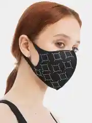 Маска защитная, неопреновая, черная, маски, со стразами, Romb