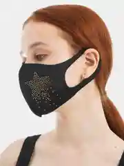 Маска защитная, неопреновая, черная, маски, со стразами, Flying Star