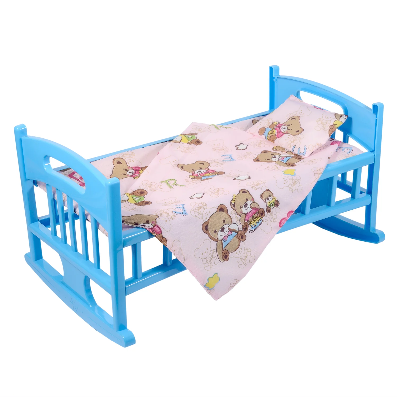 Кроватка для кукол c постелью 48х30х25 см детская игрушка